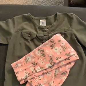 Carter’s little Girls pant outfit size 2t